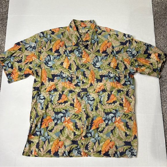 Tori Richard Other - Tori Richard Shirt XL Hawaiian Made In USA Cotton Lawn Floral Travel Resort Wear